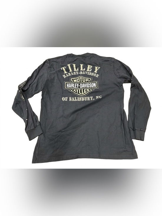 Harley-Davidson Other - Vintage Harley Davidson‎ Shirt L Tilley Salisbury NC Long Sleeve Pocket Tee Gray